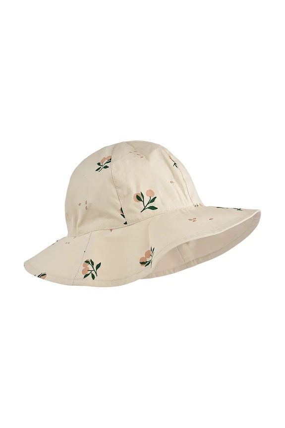 Detský obojstranný klobúk Liewood Amelia Reversible Sun Hat jednofarebný béžová LW17697