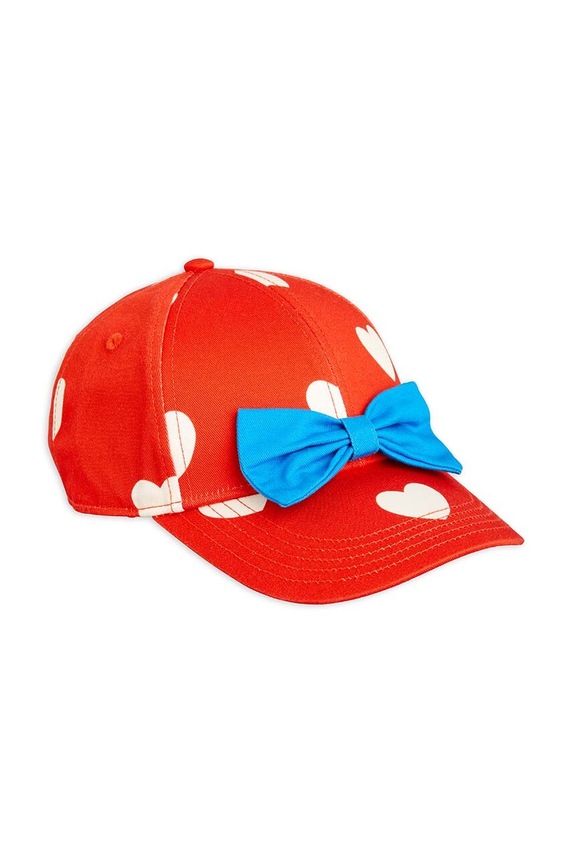 Mini Rodini gyerek pamut baseball sapka Hearts mintás narancssárga 2426510442