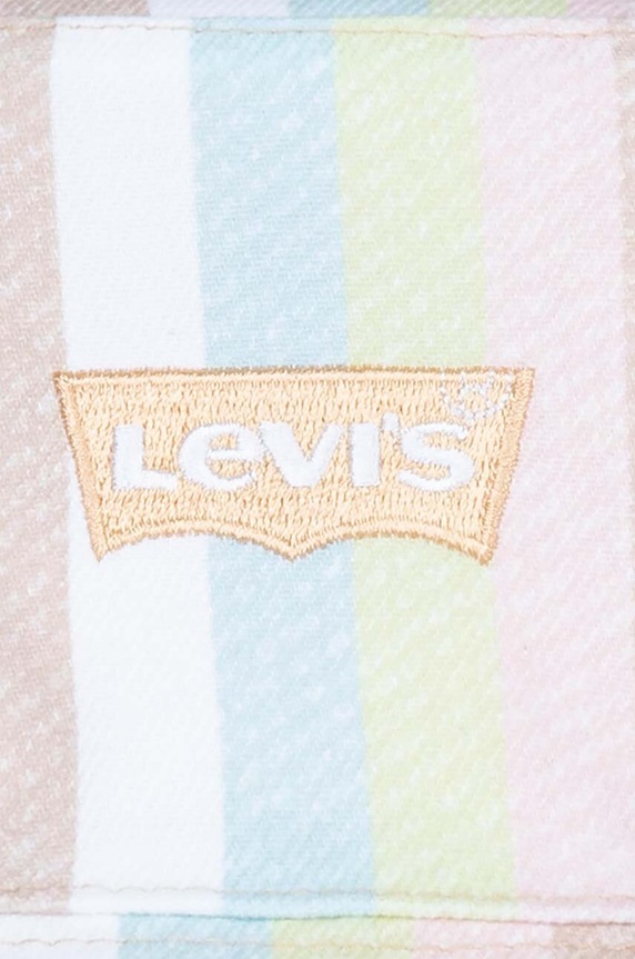 Chłopiec Levi's kapelusz dwustronny bawełniany dziecięcy LAN LEVI'S REVERSIBLE BUCKET C 9A8612 pomarańczowy