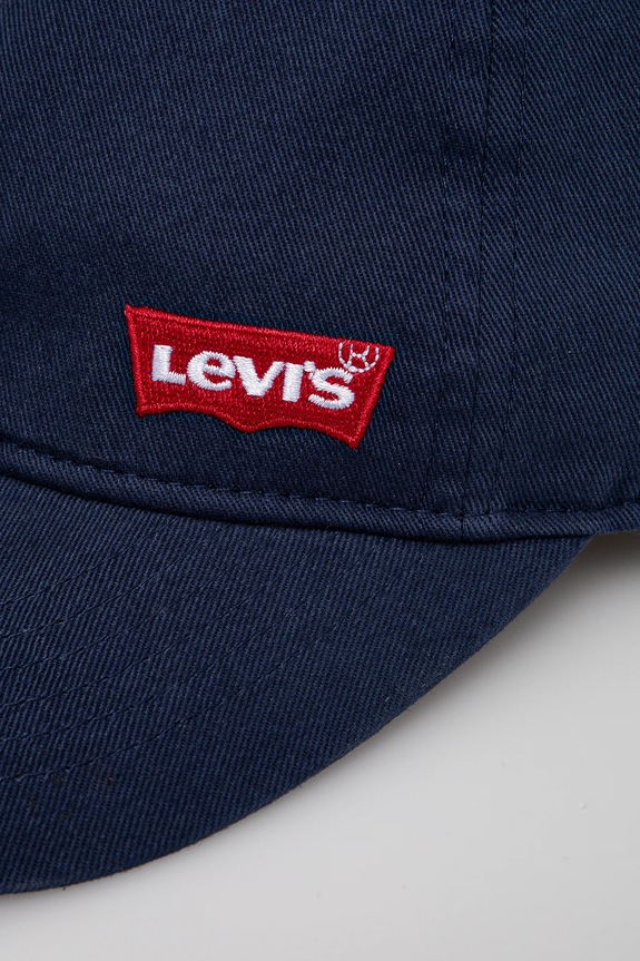 Otroška bombažna bejzbolska kapa Levi's LAN RICHMOND BATWING CURVE BRI 9A8615 mornarsko modra SS25