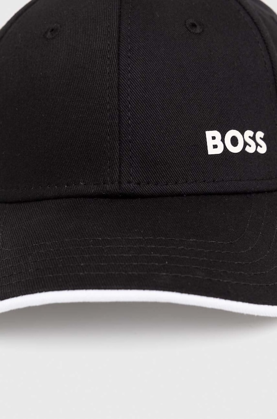 BOSS Green czapka z daszkiem bawełniana 50505834 czarny SS24