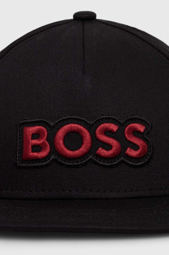 Bavlněná baseballová čepice Boss Orange 50505534 černá SS24