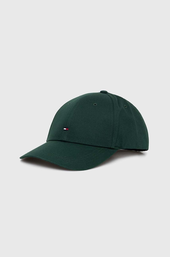 Bavlnená šiltovka Tommy Hilfiger bavlna zelená AM0AM11478
