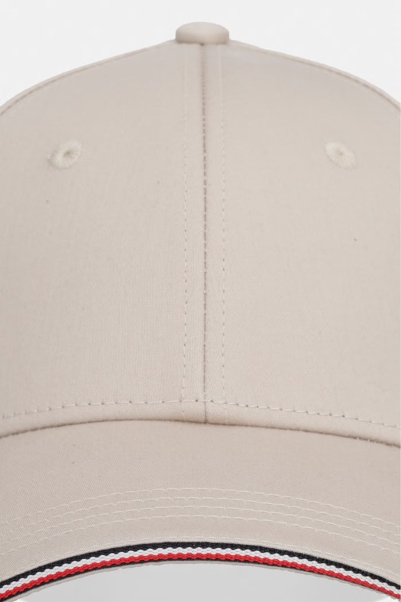 Tommy Hilfiger czapka z daszkiem męska bawełniana AM0AM12035 beżowy SS26