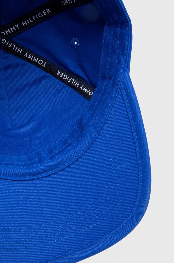 Tommy Hilfiger czapka z daszkiem bawełniana niebieski AM0AM12039