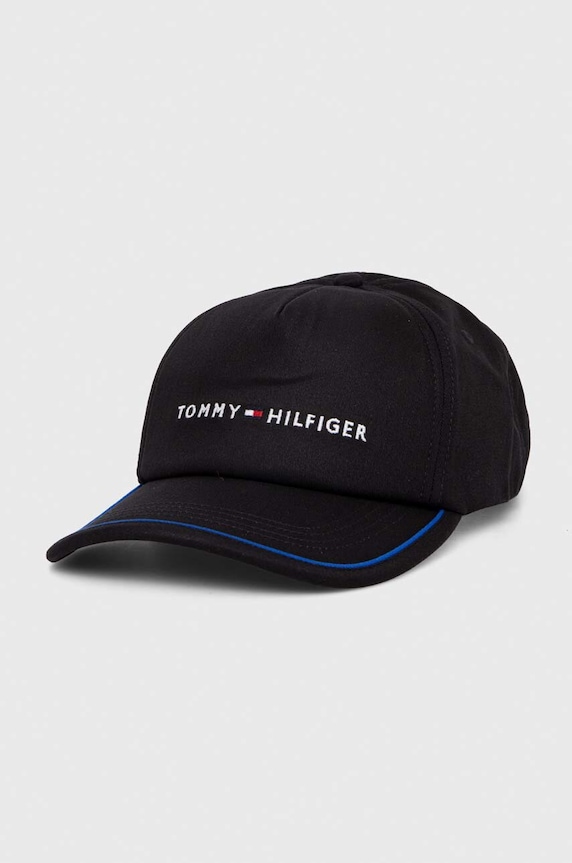 Bombažna bejzbolska kapa Tommy Hilfiger Bombaž črna AM0AM12039