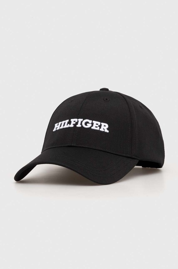 Kapa s šiltom Tommy Hilfiger Našitek črna AM0AM12043