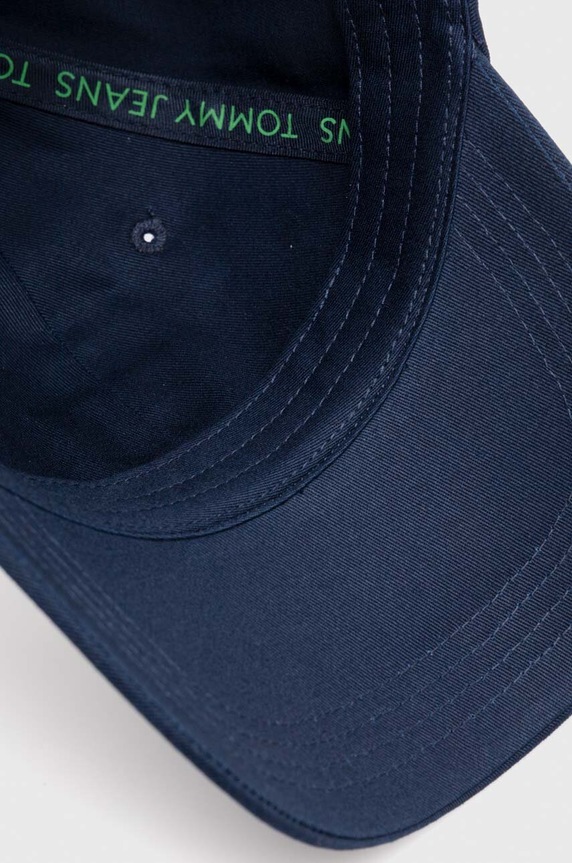 Bavlněná baseballová čepice Tommy Jeans námořnická modř AM0AM12016