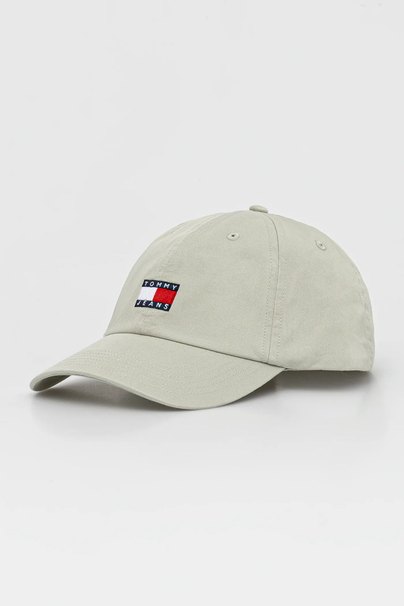 Tommy Jeans berretto da baseball in cotone verde AM0AM12020