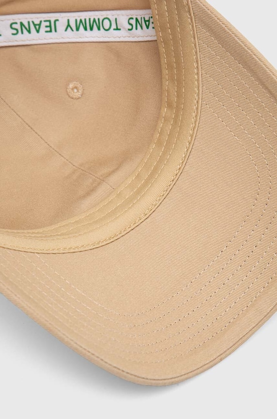 Bavlnená šiltovka Tommy Jeans béžová AM0AM12020