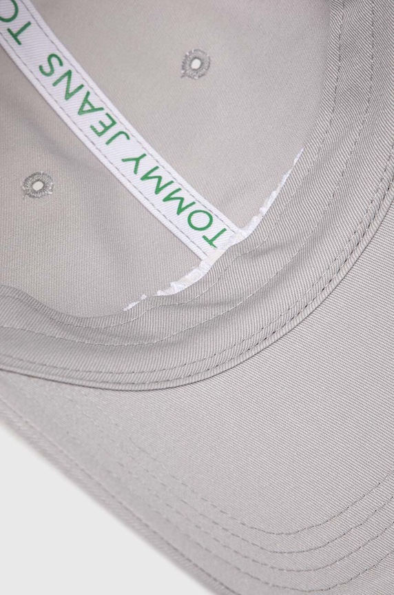 Bavlněná baseballová čepice Tommy Jeans šedá AM0AM12024
