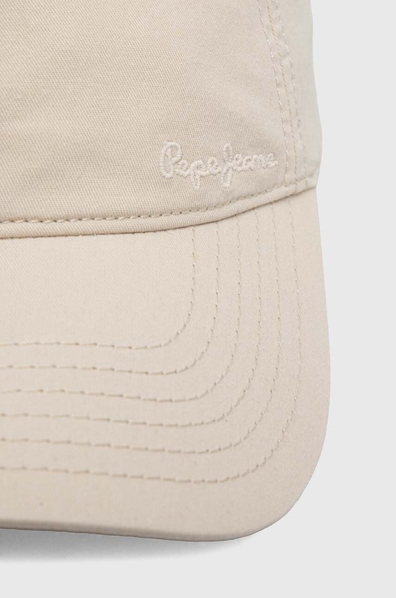 Pepe Jeans czapka z daszkiem bawełniana NICK PM040540 beżowy SS24