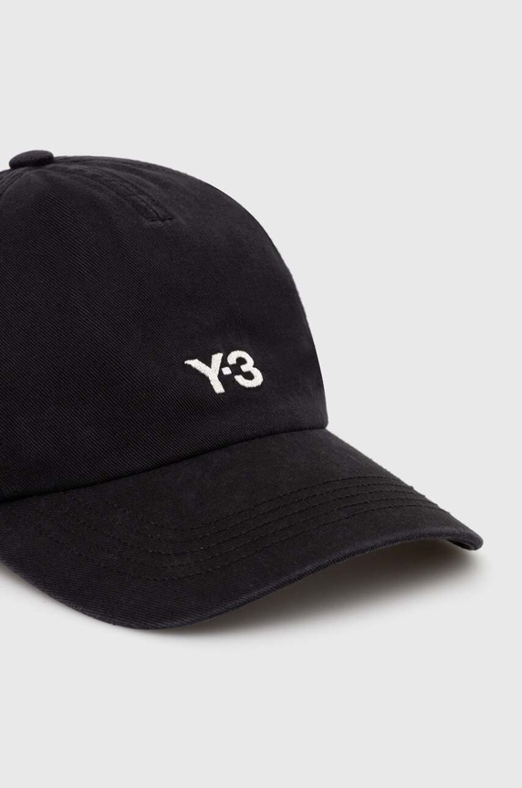 Bavlněná baseballová čepice Y-3 Dad Cap IN2391 černá SS24