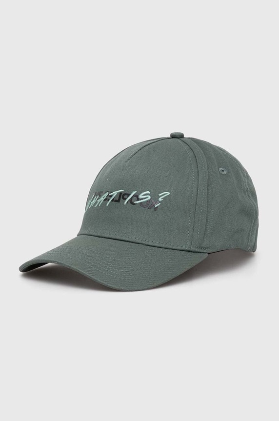 The Kooples șapcă de baseball din bumbac bumbac verde AMHA28006K