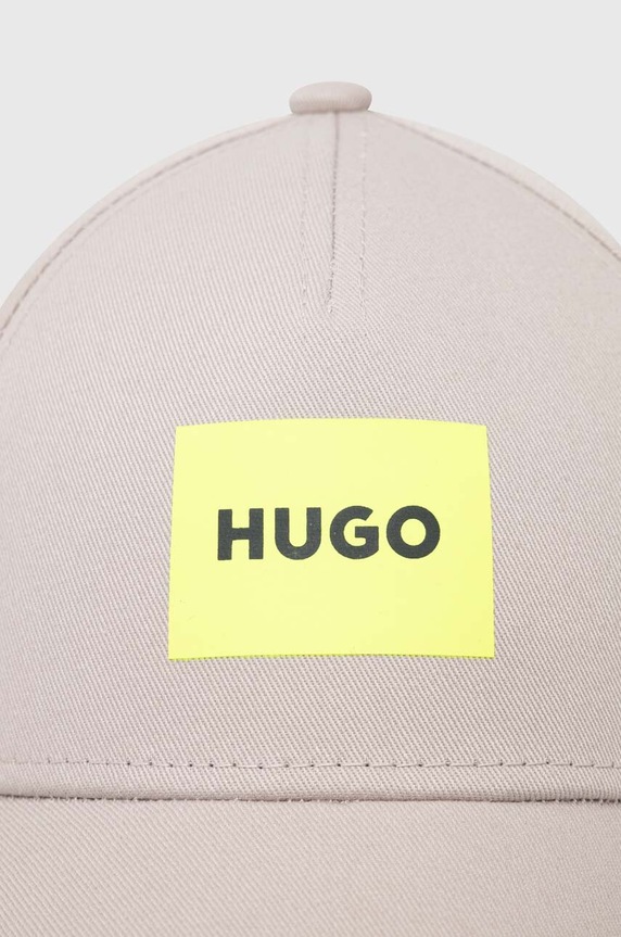 Akcesoria HUGO czapka z daszkiem bawełniana 50513365 szary