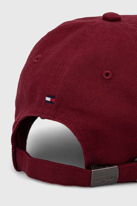 Kiegészítők Tommy Hilfiger pamut baseball sapka AM0AM12154 burgundia