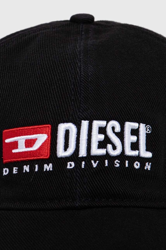 Diesel czapka z daszkiem bawełniana A11356.0PFAA czarny SS25