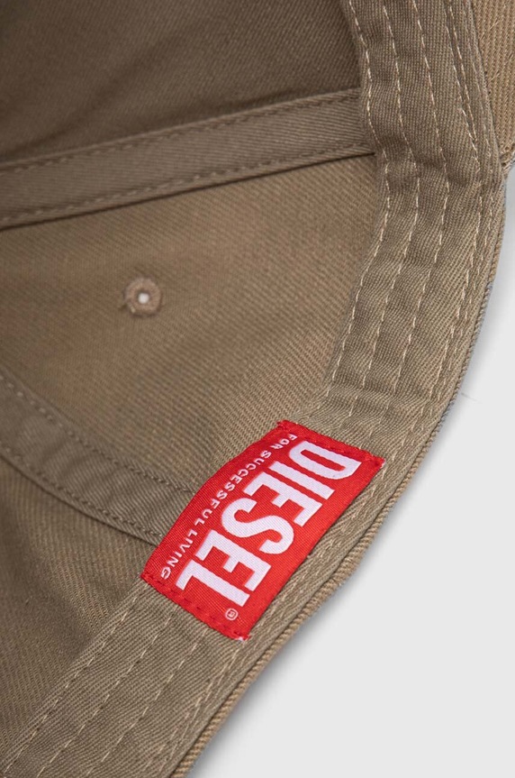 Diesel șapcă de baseball din bumbac A11360.0BLAA verde
