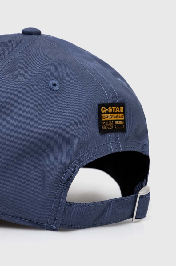 Akcesoria G-Star czapka z daszkiem bawełniana D24313.A504 niebieski