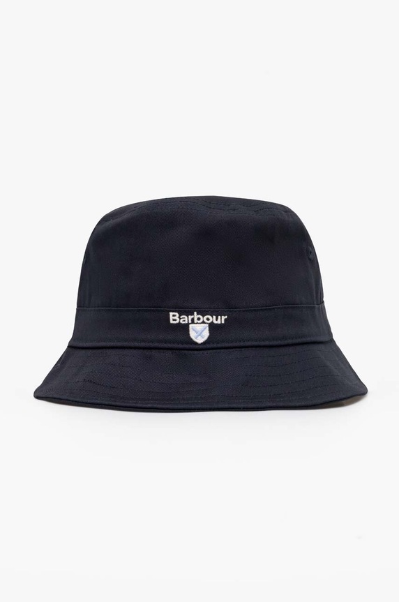 Barbour kapelusz bawełniany Cascade Bucket Hat bawełna granatowy MHA0615