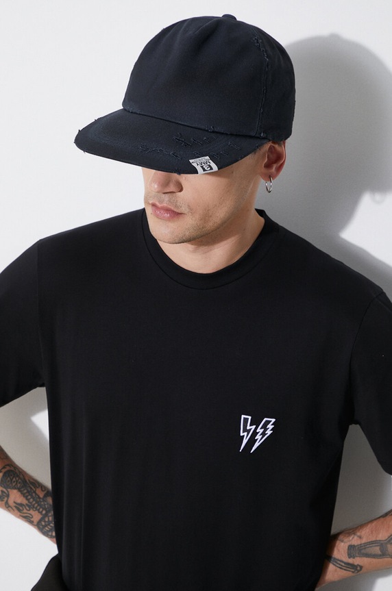 Maison MIHARA YASUHIRO berretto da baseball in cotone Damege Processing Textile Cap A12AC402