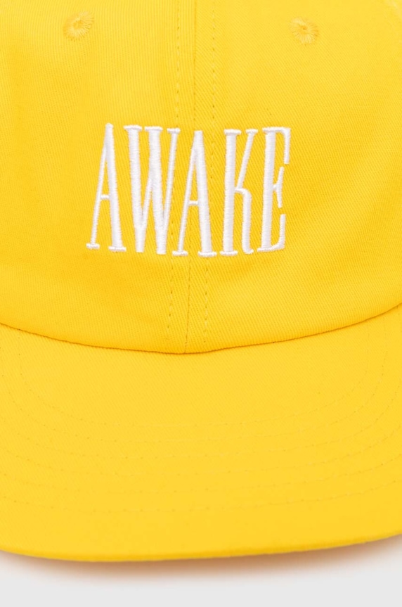 Awake NY șapcă de baseball din bumbac Logo Hat SP24.HT004 galben SS24