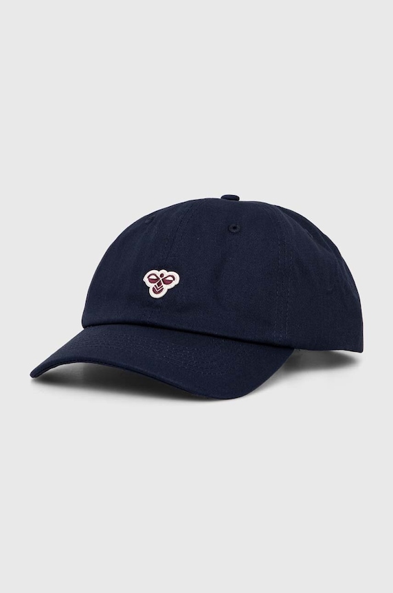 Hummel czapka z daszkiem bawełniana aplikacja granatowy 225368