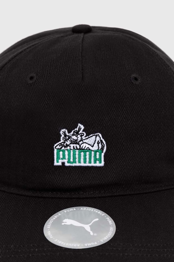 Puma czapka z daszkiem bawełniana Skate Relaxed Low Curve 025131 czarny SS24
