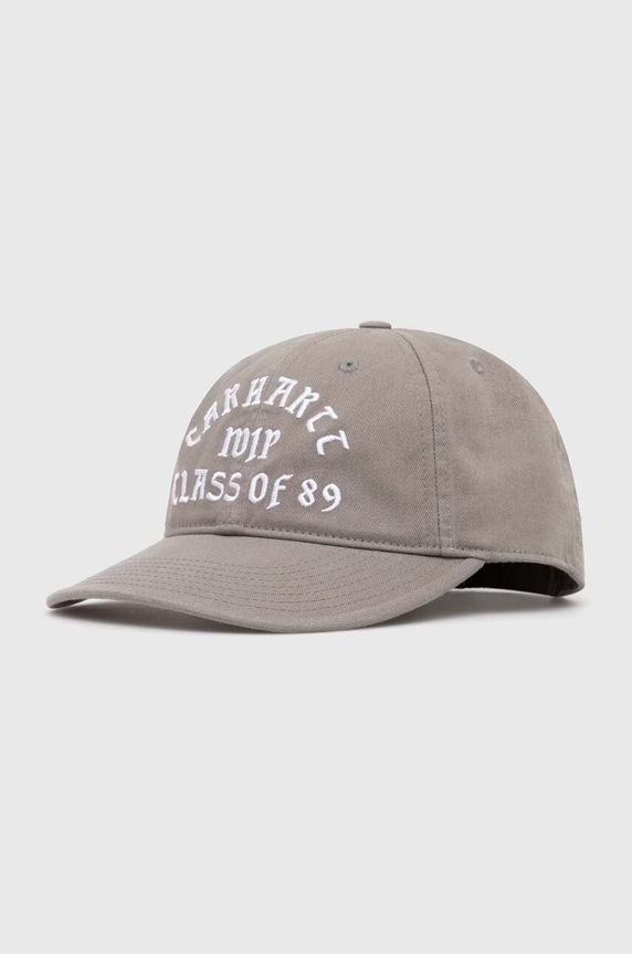 Carhartt WIP cotton baseball cap Class of 89 Cap applique gray I033215.23RXX