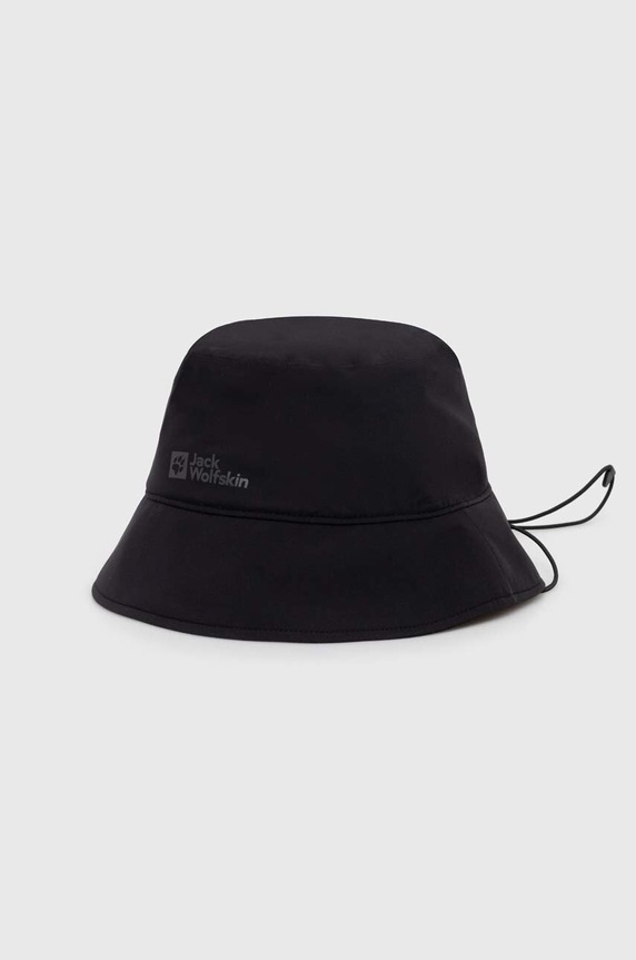 Klobúk Jack Wolfskin Rain Bucket Planet friendly čierna 1911891
