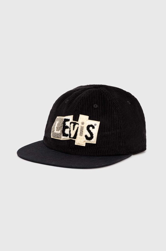 Levi's șapcă de baseball din bumbac bumbac negru D7961.0001