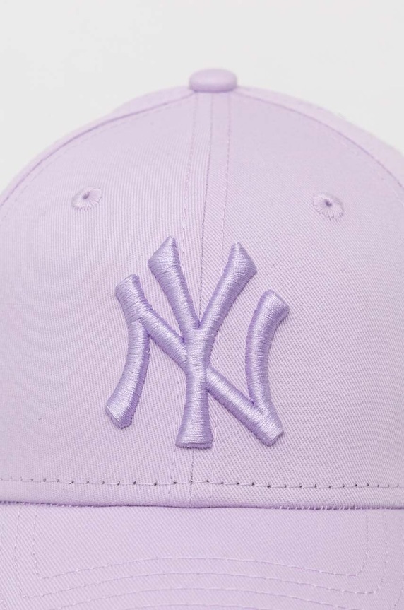 Βαμβακερό καπέλο του μπέιζμπολ New Era LEAGUE ESSENTIAL 9TWENTY® 60424627 μωβ SS24