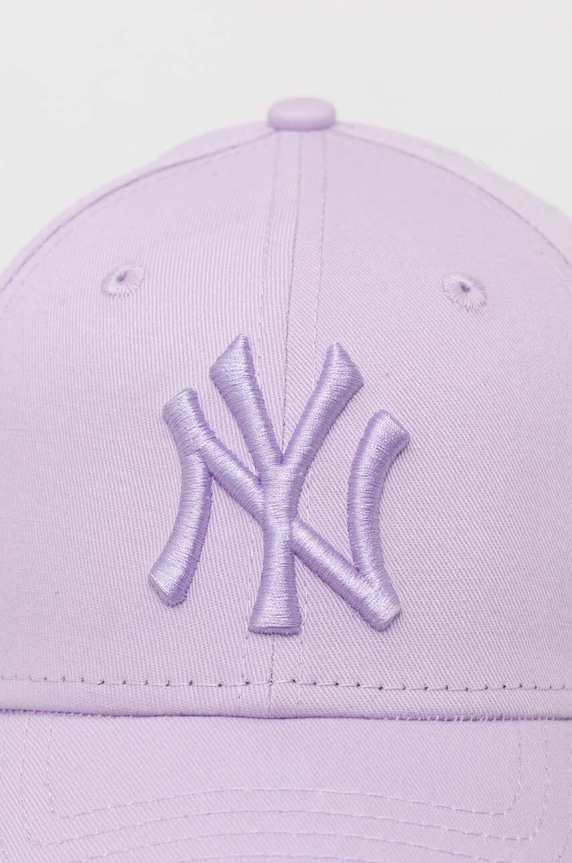 Βαμβακερό καπέλο του μπέιζμπολ New Era LEAGUE ESSENTIAL 9TWENTY® 60424627 μωβ SS24