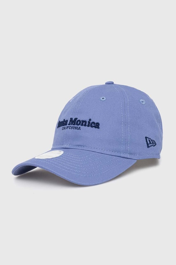 New Era czapka z daszkiem bawełniana aplikacja niebieski 60434982