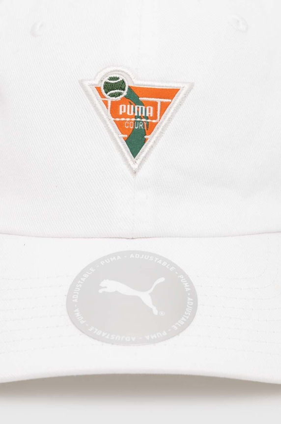 Puma șapcă de baseball din bumbac PRIME Dad 246050 alb SS24