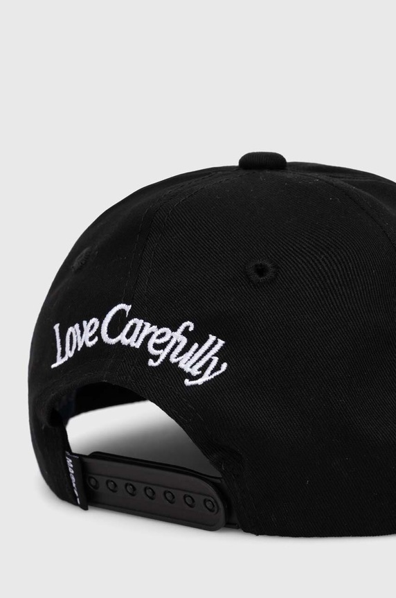 Market șapcă de baseball din bumbac Fragile 6 Panel Hat 390000438 negru SS24