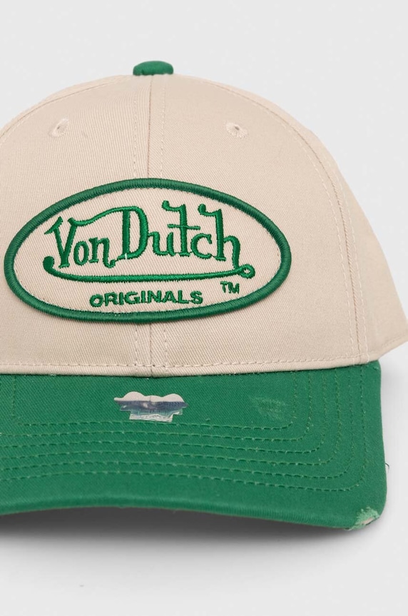 Von Dutch czapka z daszkiem bawełniana 7030577 zielony SS24