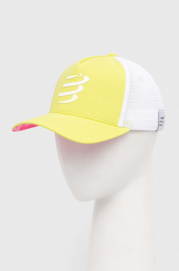 Compressport czapka z daszkiem Trucker Cap pozostałe żółty XHWU4190