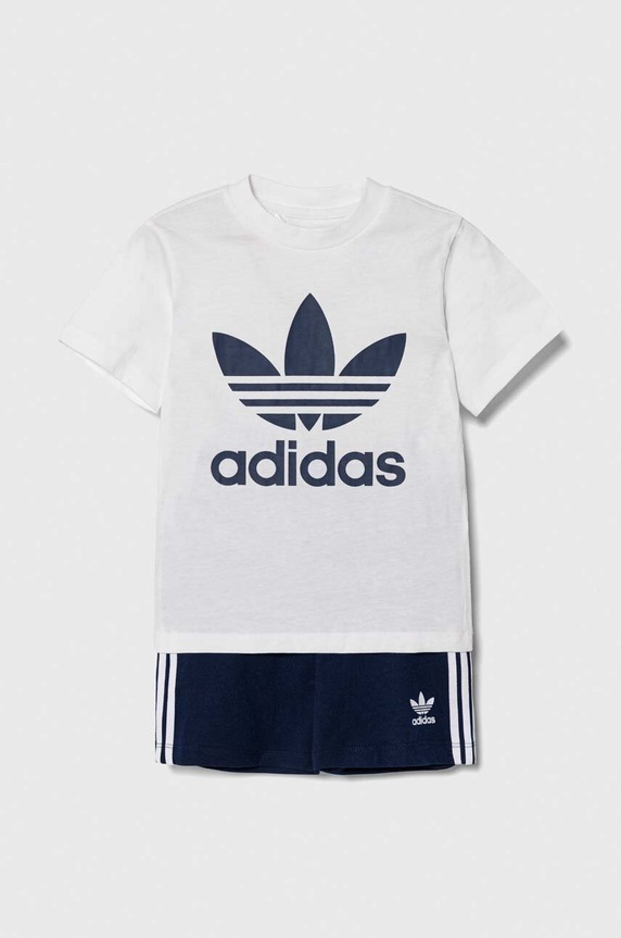Pamučni komplet za bebe adidas Originals pamuk bijela IB8638