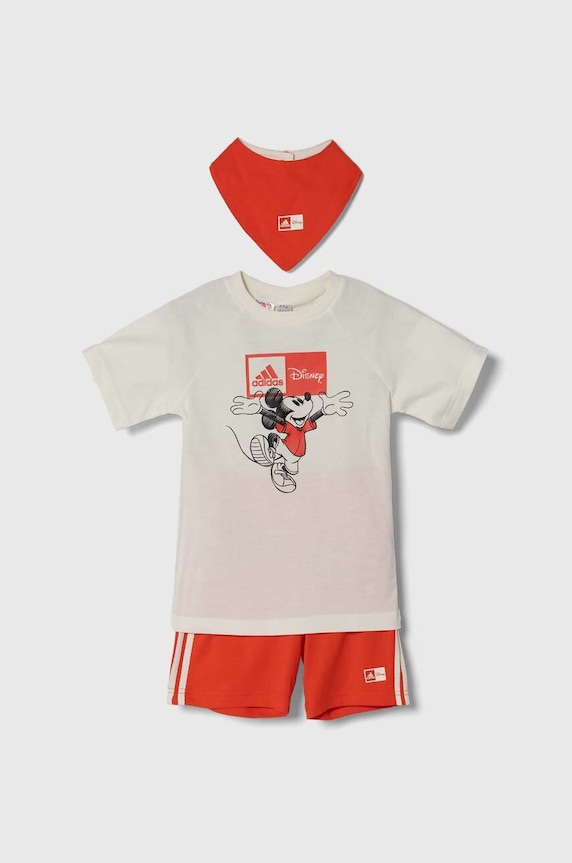adidas compleu bebe tricotaj rosu IN7285