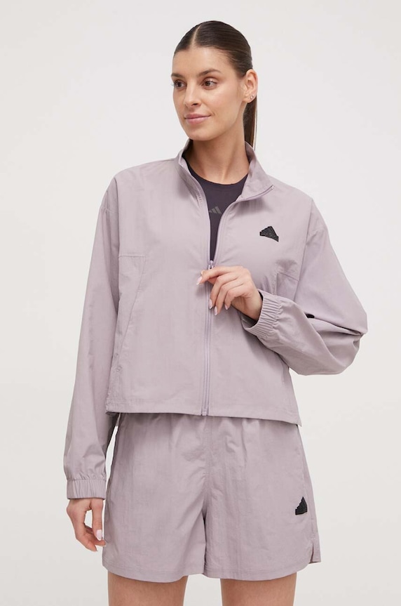Tepláková souprava adidas látka fialová IS0918
