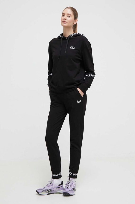 Tepláková souprava EA7 Emporio Armani pletenina černá 8NTV52.TJTXZ.1200