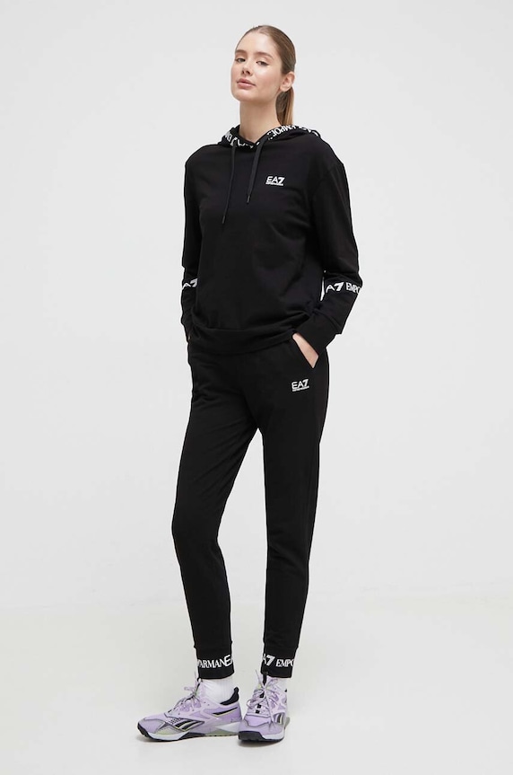 Tepláková souprava EA7 Emporio Armani pletenina černá 8NTV52.TJTXZ.1200