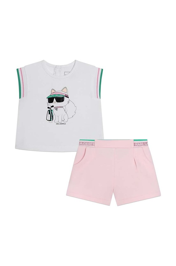 Karl Lagerfeld komplet niemowlęcy dzianina biały Z30122.67.81