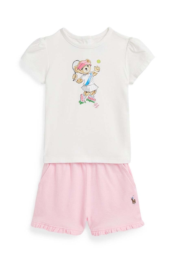 Detská bavlnená súprava Polo Ralph Lauren bavlna biela 310944005001