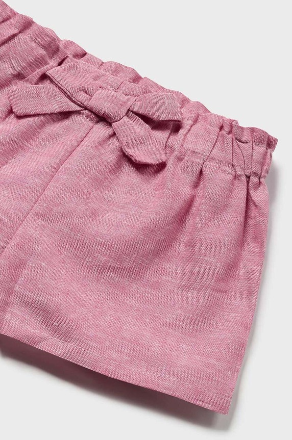 Dětská lněná sada Mayoral růžová 1298.4G.Baby.PPYH