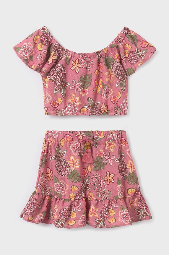 Παιδικό σετ Mayoral εμπριμέ ροζ 6966.8E.Junior.PPYH