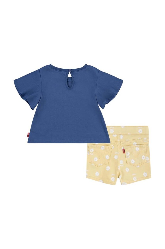 Levi's baba szett LVG SMILEY FLOUNCE TEE & SHORT 1EK062 sárga SS24