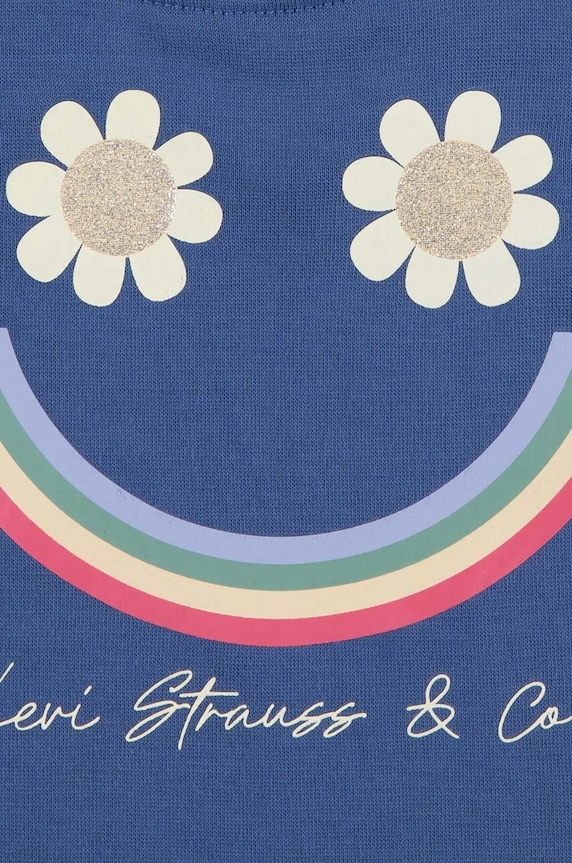 Lány Levi's baba szett LVG SMILEY FLOUNCE TEE & SHORT 1EK062 sárga