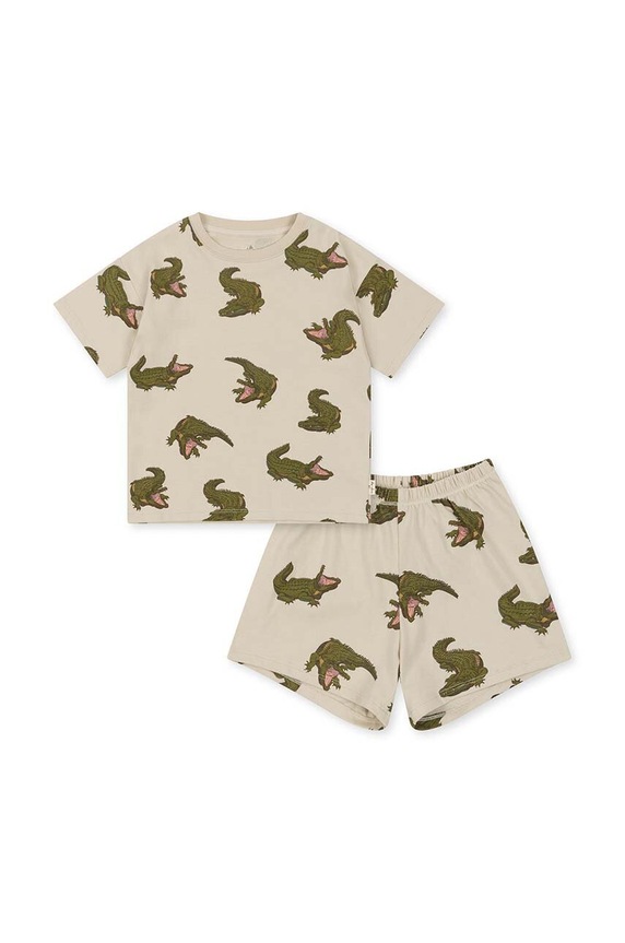 Konges Sløjd komplet bawełniany dziecięcy wzorzyste zielony KS100023